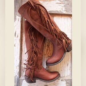 Junk Gypsy by Lane Brown Fringe Boots